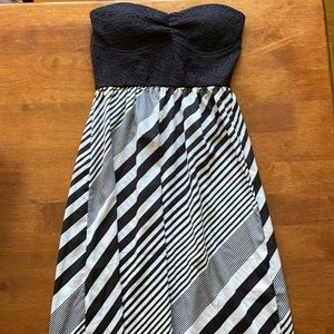 Black and white maxi dress